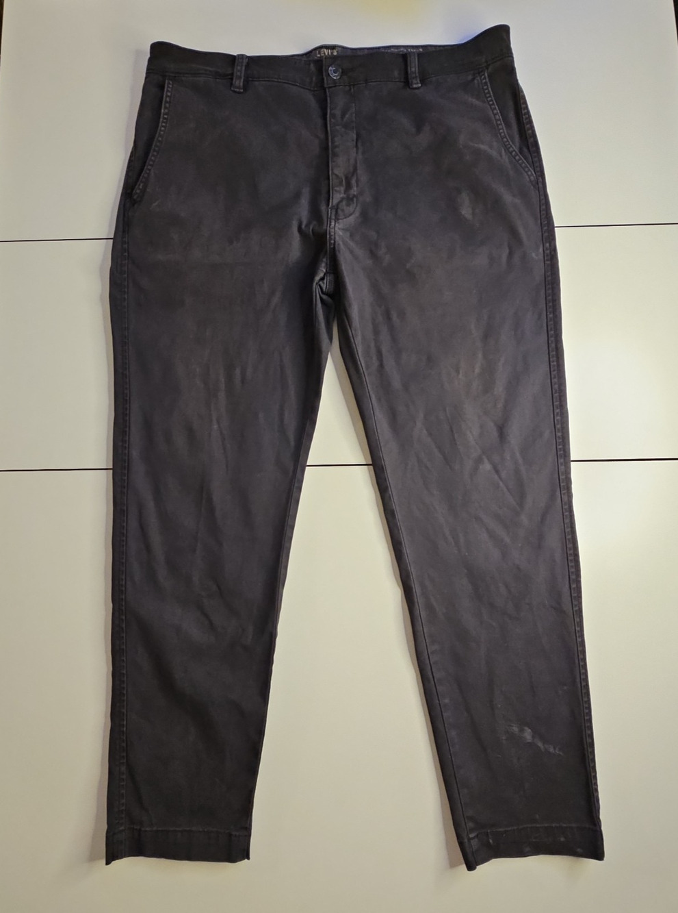 Levi’s XX Chino Standard Taper Pants Mens 36x30 Black Stretch Casual